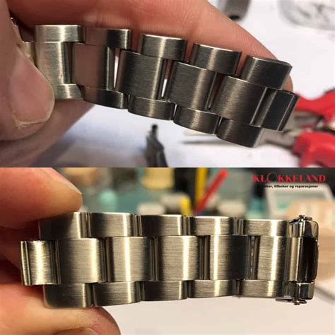 rolex band stretch repair|how to remove stretch from rolex.